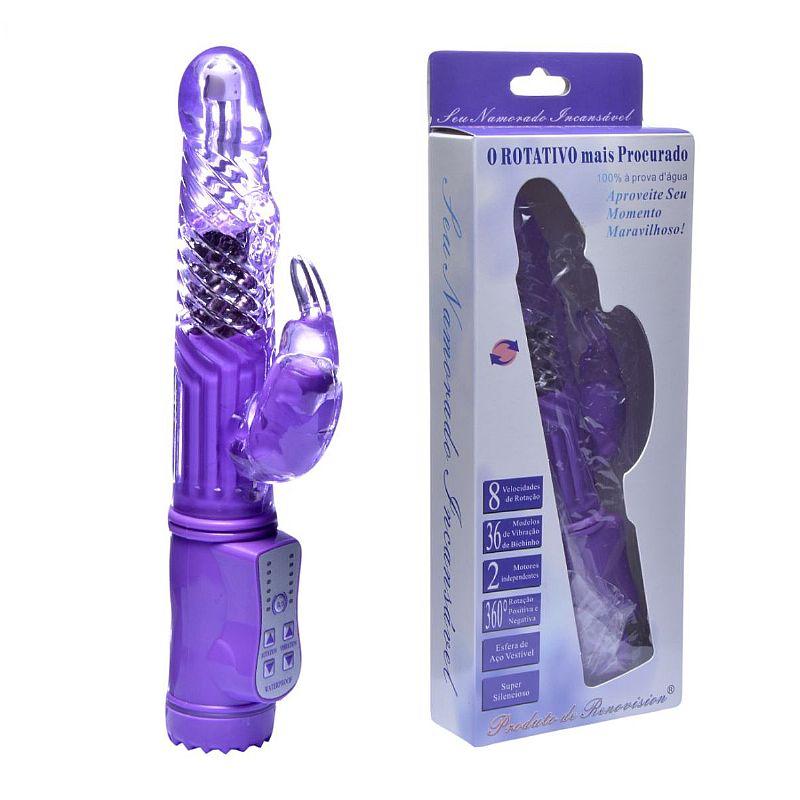 Vibrador rotativo Jack Rabbit com 8 funções rotativas e 36 modos de vibração - SI