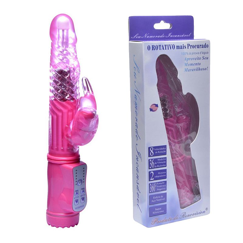 Vibrador rotativo Jack Rabbit com 8 funções rotativas e 36 modos de vibração - SI