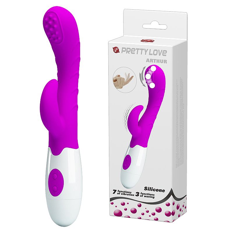 Ponto G e Vibrador Clitoral - Arthur - Material Médico de Silicone, com Função de Vibração - Pretty Love