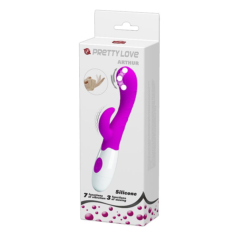 Ponto G e Vibrador Clitoral - Arthur - Material Médico de Silicone, com Função de Vibração - Pretty Love