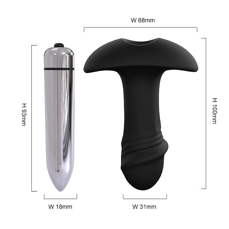Plugue Anal StarArrow com Vibrador - Silicone Super Macio - 10cm - S-Hande