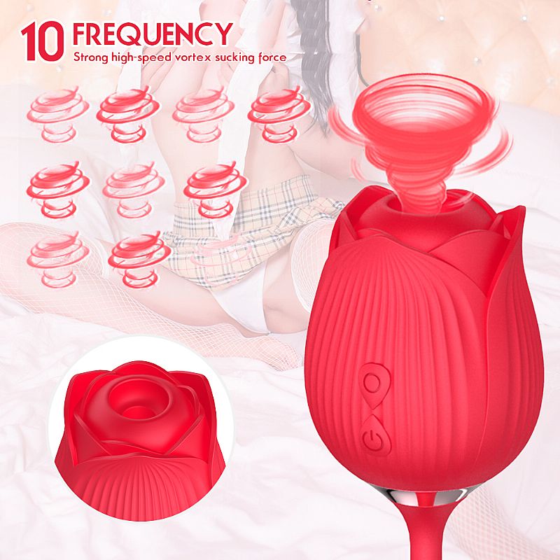 Ponto G e Vibrador Clitoral, Modos de Vibração Frente e Traseira - Forma Rosa - SI