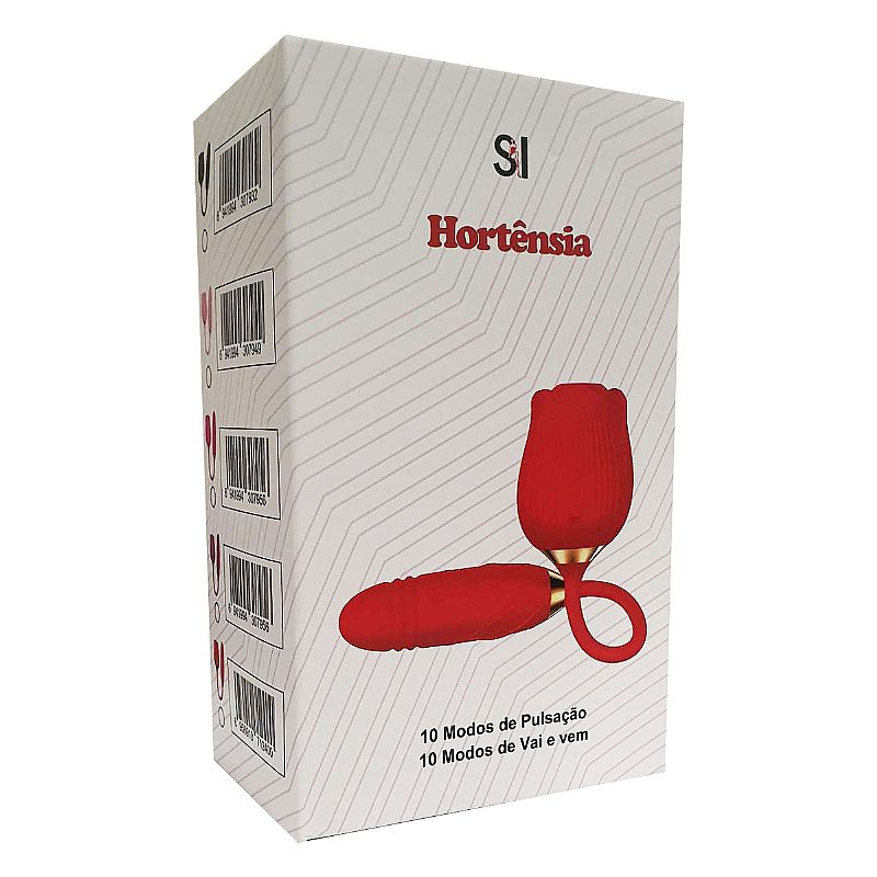 Ponto G e Vibrador Clitoral, Modos de Vibração Frente e Traseira - Forma Rosa - SI