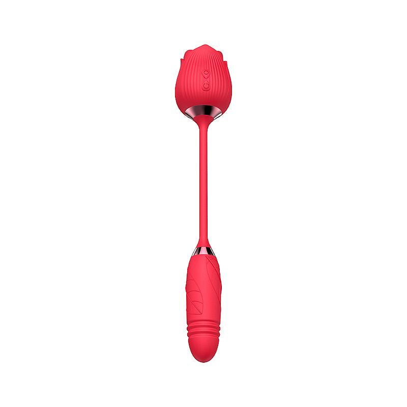 Ponto G e Vibrador Clitoral, Modos de Vibração Frente e Traseira - Forma Rosa - SI